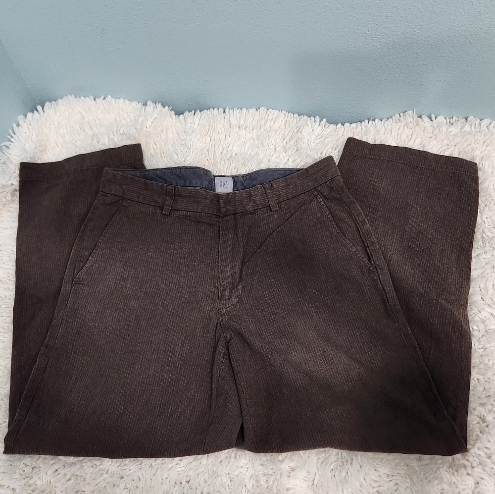 Men's GAP Brown Striped Dress Slacks